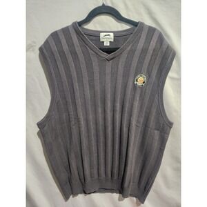 Longaberger Golf Club‎ Embroidered Slazenger Preppy Pullover Charcoal Vest XL